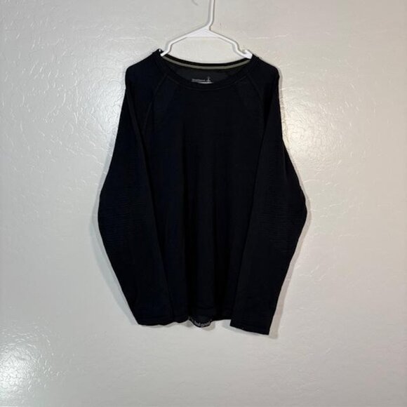 Smartwool Shirt Mens XL Black Merino Wool Intraknit Thermal Base Layer Crewneck - Picture 1 of 7